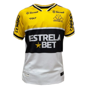 Camisa Criciúma 2024 Uniforme 1 - Volt - Masculina: Amarelo+Preto